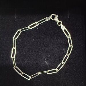 Elegant Sterling Silver Chain Bracelet